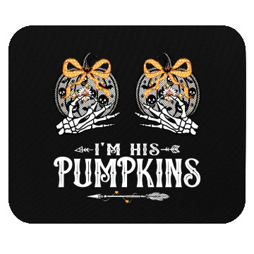 Discover Skeleton Halloween couple I'm his pumpkins Mouse Pads