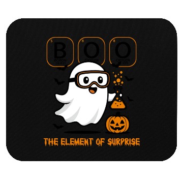 Discover Halloween Ghost with Chemistry Elements Mouse Pads