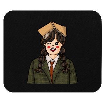Discover Whimsical Bookish Graduation Design Mouse Pads
