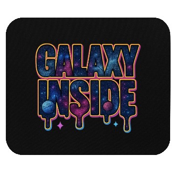 Discover Galaxy Inside Cosmic Typography Mouse Pads