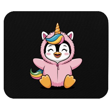 Discover Colorful Unicorn Penguin Costume Mouse Pads