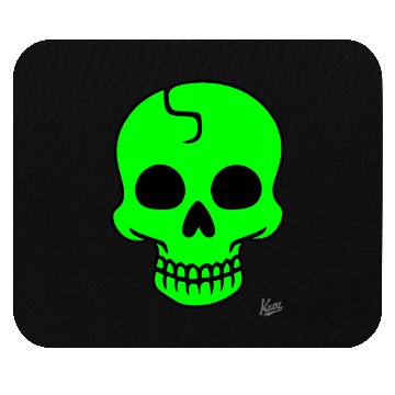 Discover Neon Green Skull Halloween Design Mouse Pads