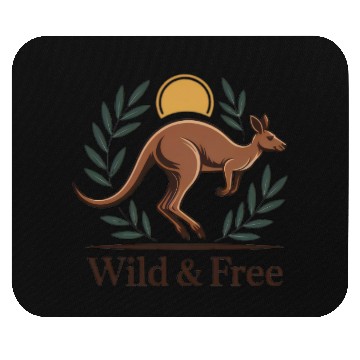 Discover Kangaroo Embrace with Nature Motif Mouse Pads