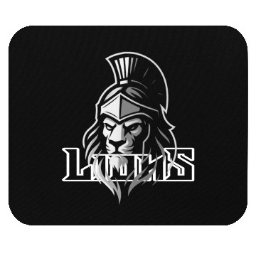 Discover Majestic Warrior Lion Logo Design Mouse Pads