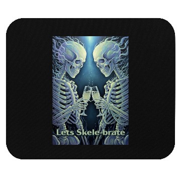 Discover Celestial Skeleton Toasting Champagne Mouse Pads