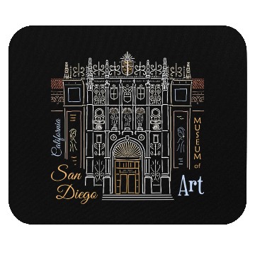 Discover San Diego Art Museum Hand drawing Mouse Pads