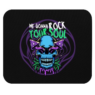 Discover Psychedelic Rock Skull Design Mouse Pads