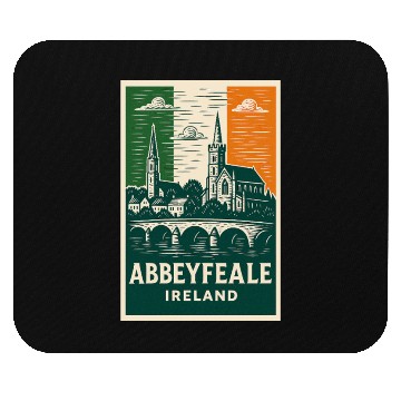 Discover Abbeyfale Ireland Church Skyline Mouse Pads