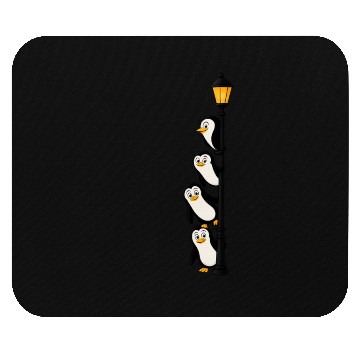Discover Funny Penguins on Lamp Post Mouse Pads