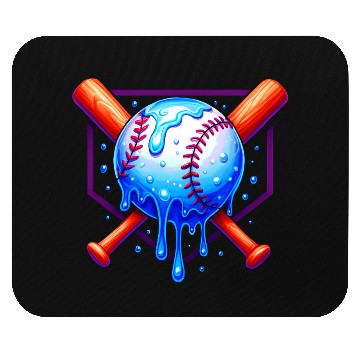 Discover Baseball Drip For Boys Ice Cream Drip Mouse Pads