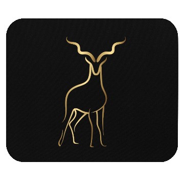 Discover Gold Drawline Deer Front Mouse Pads