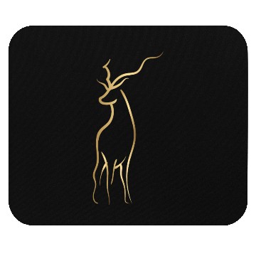 Discover Gold Drawline Deer Side Mouse Pads