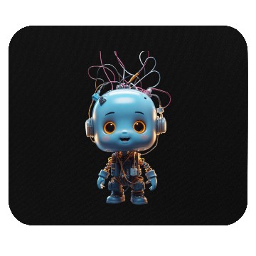 Discover Futuristic Robot Boy Mouse Pads Design
