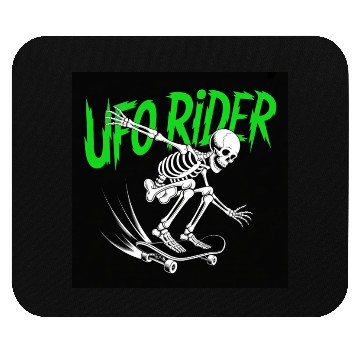 Discover UFO Skeleton Skateboard Design Mouse Pads