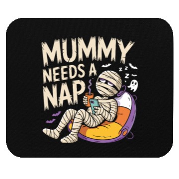 Discover Mummy with Coffee Napping Design Mouse Pads