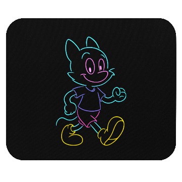 Discover Colorful Neon Cat Running Design Mouse Pads