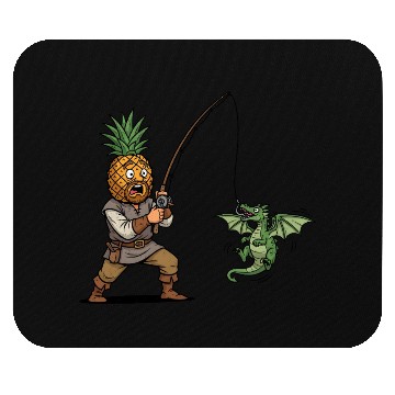 Discover Tropical Fishing Adventure Illustration Mouse Pads