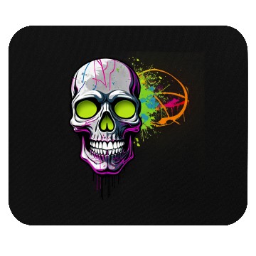 Discover Neon Graffiti Skull Artwork Mouse Pads