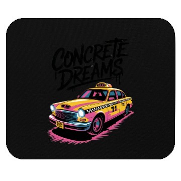 Discover Vibrant Taxi Dreams Illustration Mouse Pads