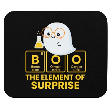 Discover Funny Cute Chemistry Ghost with Periodic Table Mouse Pads
