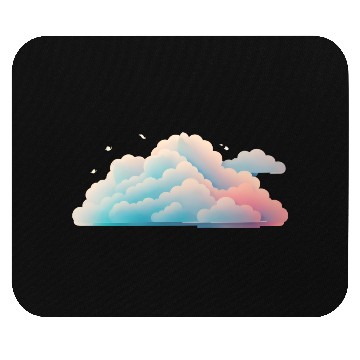 Discover Pastel Cloudscape Abstract Design Mouse Pads
