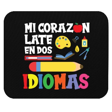 Discover Mi Corazon Idiomas Spanish English Teacher Mouse Pads