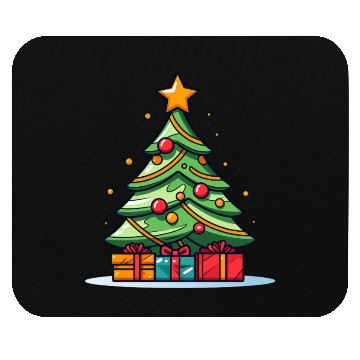 Discover Festive Christmas Tree with Gifts Mouse Pads