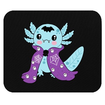 Discover Cute Blue Vampire Axolotl Mouse Pads