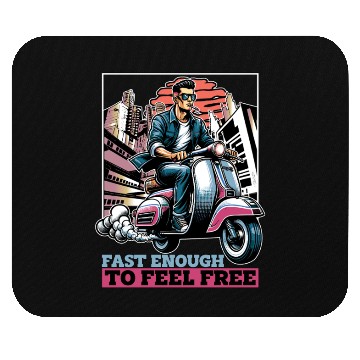 Discover Scooter Fast Enough To Feel Free Scooter Driver Mouse Pads