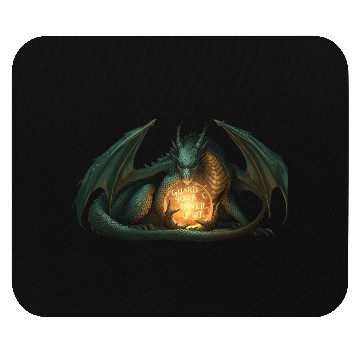 Discover Mystic Dragon with Inner Fire Message Mouse Pads