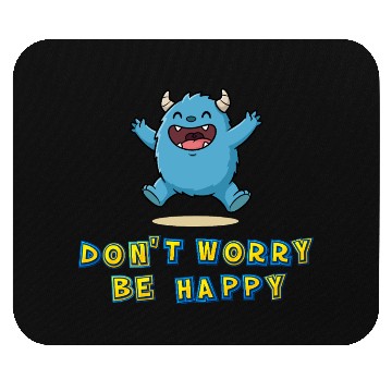 Discover Playful Monster with Positive Message Mouse Pads