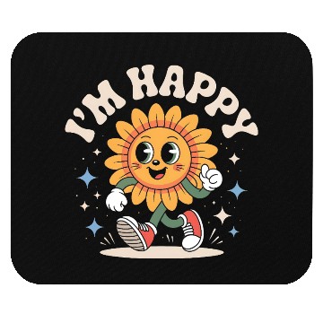 Discover Retro Happy Sunflower Mouse Pads