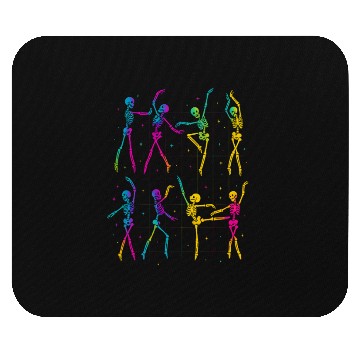 Discover Funny Spooky Skeleton Ballet Poses Halloween Mouse Pads