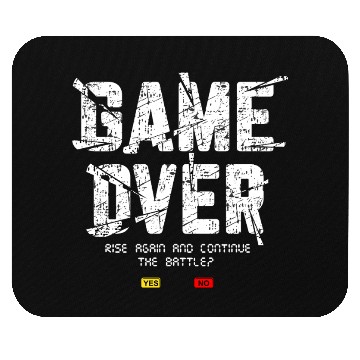 Discover Game Over Rise Continue Banner Mouse Pads