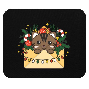 Discover Cat Christmas Letter Winter Animals Cats Mouse Pads
