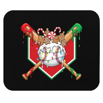 Discover Basebal Christmas Drip For Boys Melting Ice Cream Mouse Pads