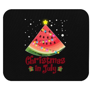 Discover Christmas in July Watermelon Tree Funny Mouse Pads