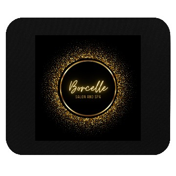 Discover Elegant Gold Sparkle Salon Logo Mouse Pads