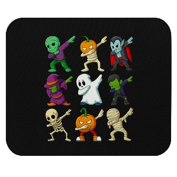 Discover Halloween Haunted Cartoon Characters Collection Mouse Pads