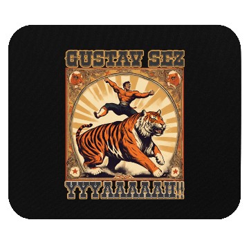 Discover Circus Performer Strong Man Lion Tamer Tiger Mouse Pads