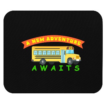 Discover School Bus Awaits New Adventure Design Mouse Pads