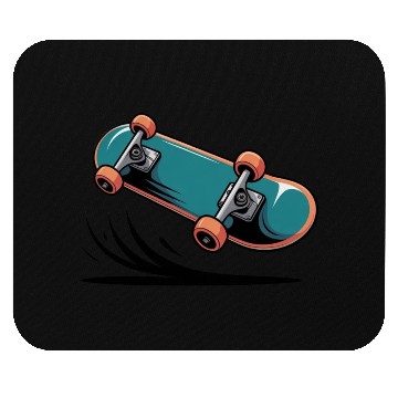 Discover Skateboard in Motion Illustration Mouse Pads
