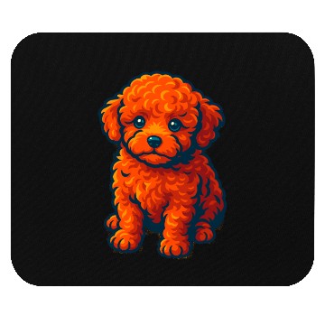 Discover Cute Poodle Dog  Illustration Mouse Pads