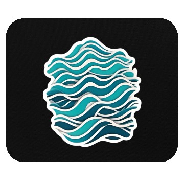 Discover Abstract Ocean Wave Pattern Mouse Pads