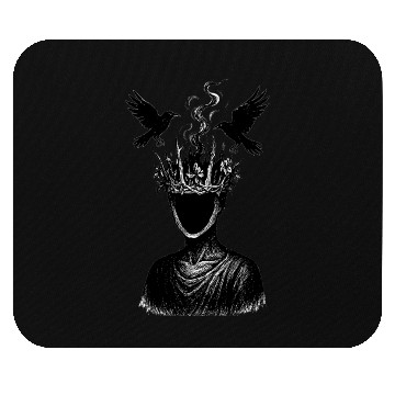 Discover Ethereal Hallow Crown with Birds Mouse Pads