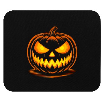 Discover Scary Spooky Jack O Lantern Face Pumpkin Halloween Mouse Pads
