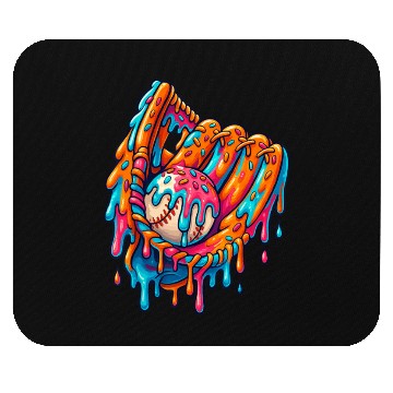 Discover Baseball Drip Ice Cream Sprinkles Baseball Glove  Mouse Pads