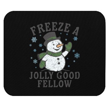Discover Frosty Snowman Jolly Greeting Design Mouse Pads