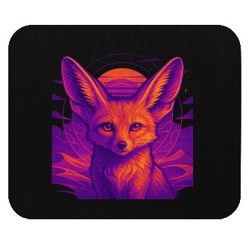 Discover Neon Fox Constellation Art Mouse Pads