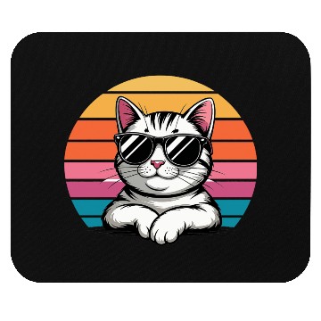 Discover Retro Neon Cat Mouse Pads – Fun Weekend Vibes